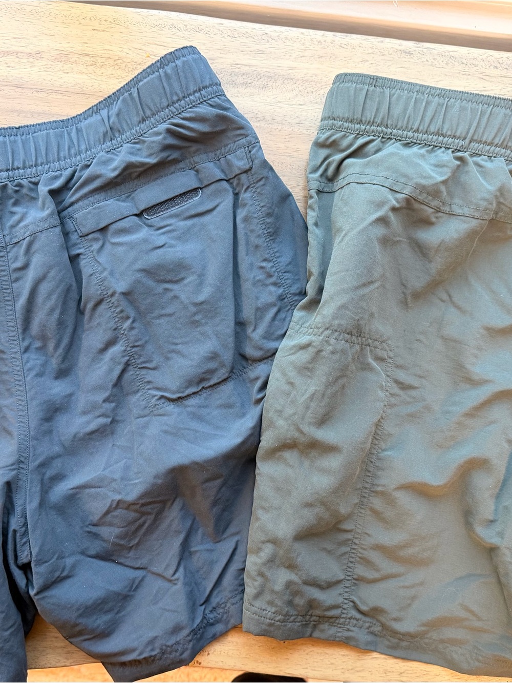 The North Face Charcoal Gray Elastic-Waist Shorts, bundle of TWO size XL